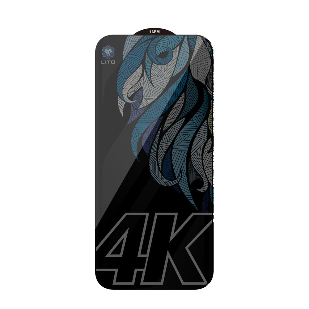 Schutzfolie Privacy Lito D+ Max 4K für Apple iPhone 17 Pro Max, Gehärtetes Glas, Vollverklebung