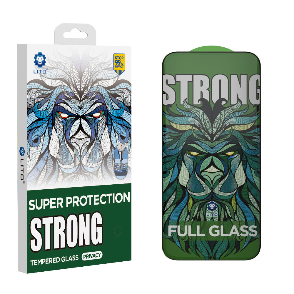 Schutzfolie Privacy Lito D+ Max Strong für Apple iPhone 17 Pro, gehärtetes Glas, Full Glue