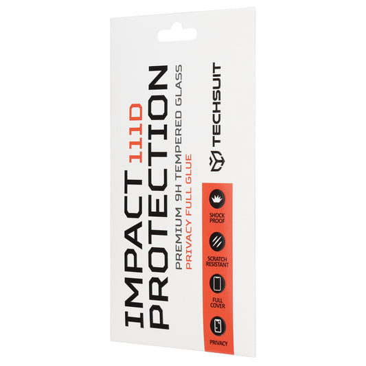 Schutzfolie Privacy Techsuit für Samsung Galaxy A37 5G, gehärtetes Glas, Full Glue, 111D