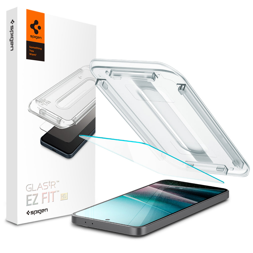 Spigen GlastR EZ FIT HD Displayschutzfolie für Samsung Galaxy A37 5G / A36 A366, gehärtetes Glas, Full Glue AGL11365