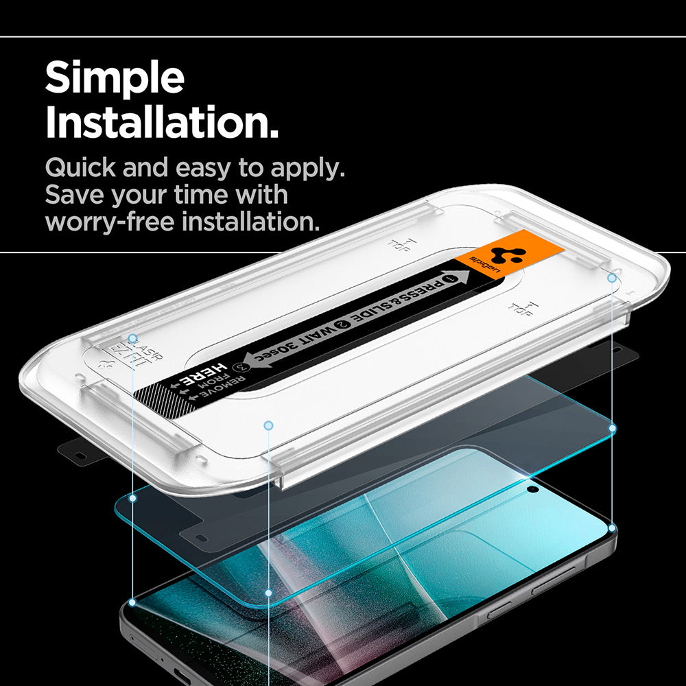 Spigen GlastR EZ FIT HD Displayschutzfolie für Samsung Galaxy A37 5G / A36 A366, gehärtetes Glas, Full Glue AGL11365