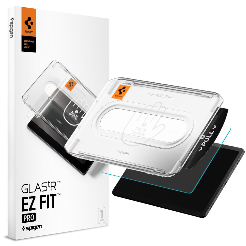 Displayschutzfolie Spigen GlastR EZ FIT Pro für Samsung Galaxy Tab S11, gehärtetes Glas, Full Glue AGL10198