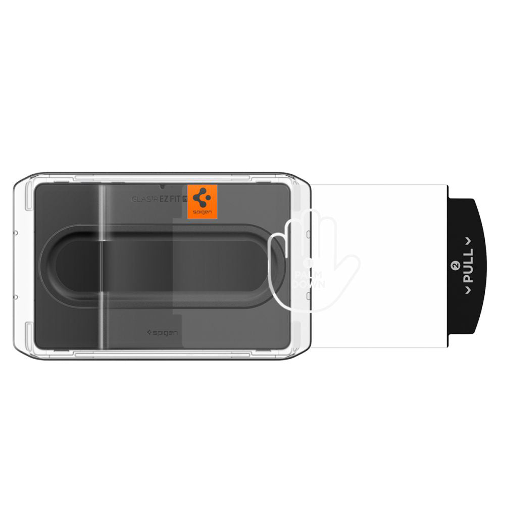 Displayschutzfolie Spigen GlastR EZ FIT Pro für Samsung Galaxy Tab S11, gehärtetes Glas, Full Glue AGL10198