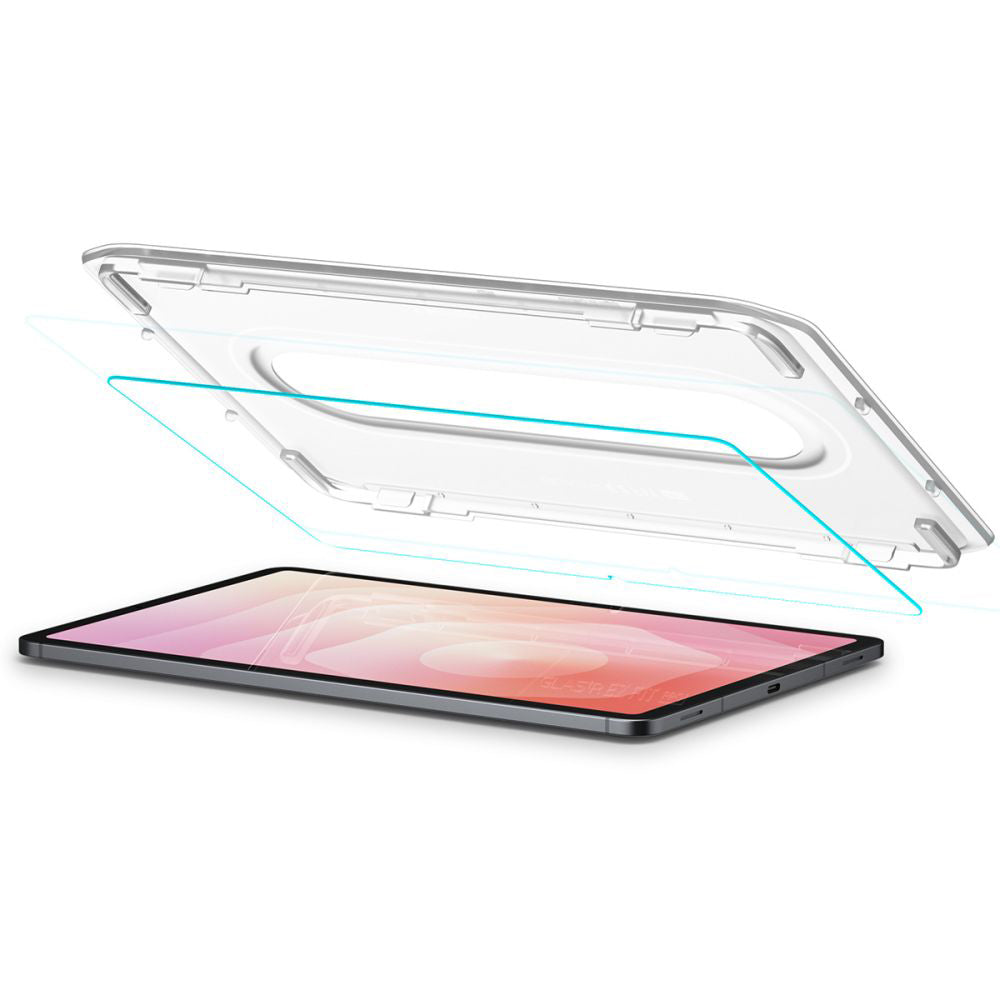 Displayschutzfolie Spigen GlastR EZ FIT Pro für Samsung Galaxy Tab S11, gehärtetes Glas, Full Glue AGL10198