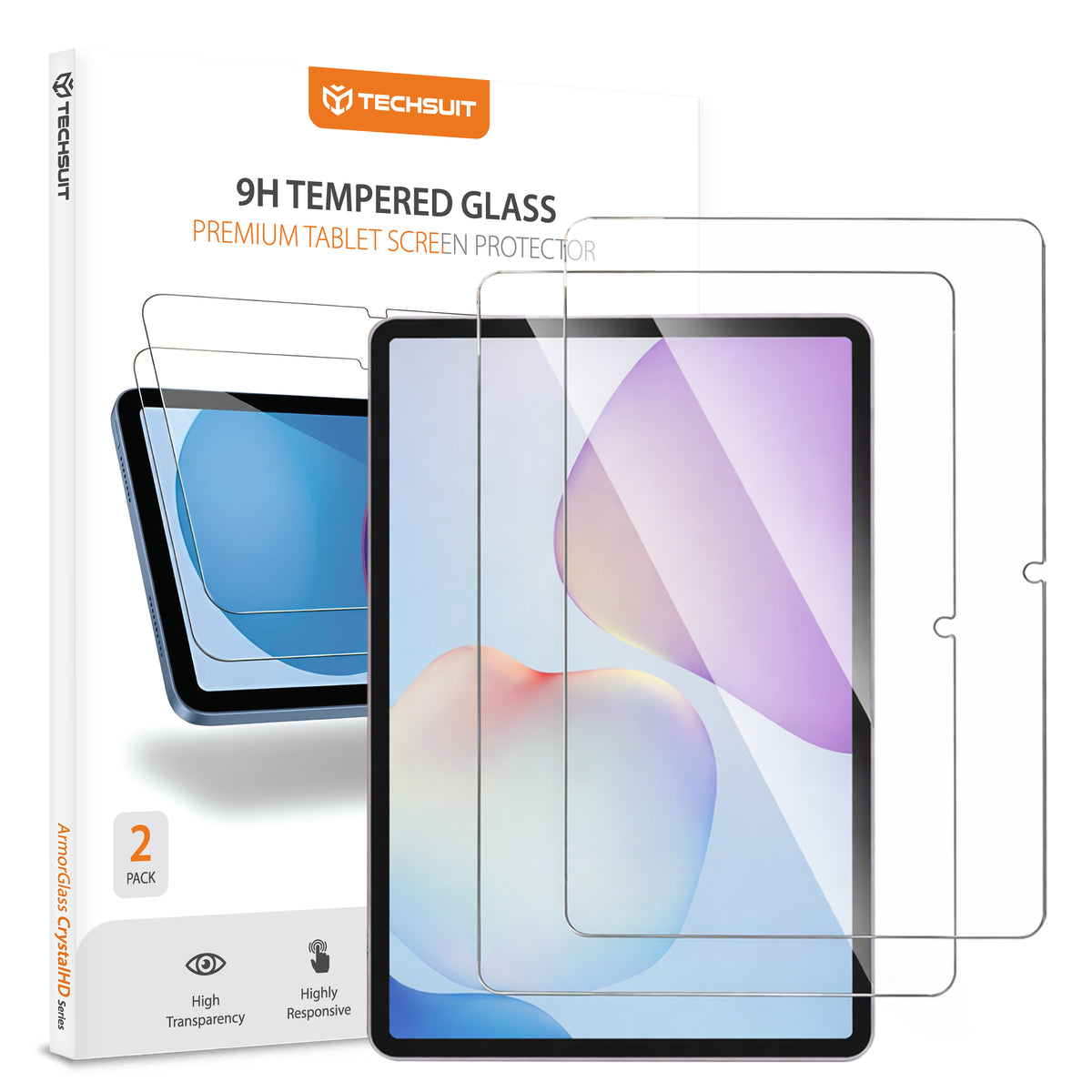 Techsuit ArmorGlass CrystalHD Screen Protector for Huawei MatePad 11.5 (2025), Tempered Glass, Full Glue, Set of 2 Pieces