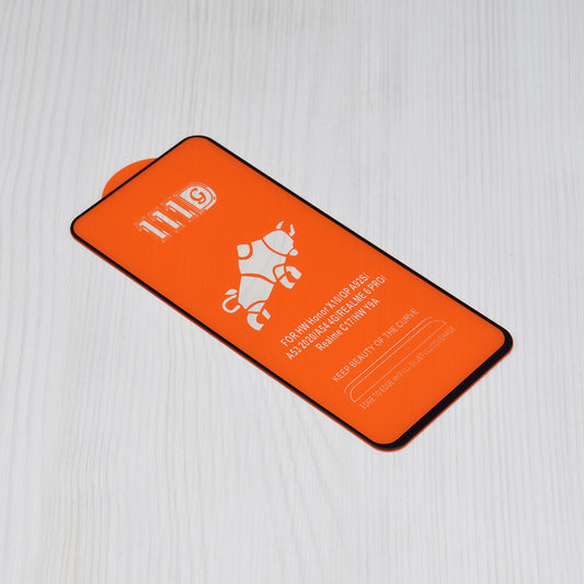Techsuit Displayschutzfolie für Xiaomi Redmi Note 13 4G, gehärtetes Glas, Full Glue, 111D, Schwarz