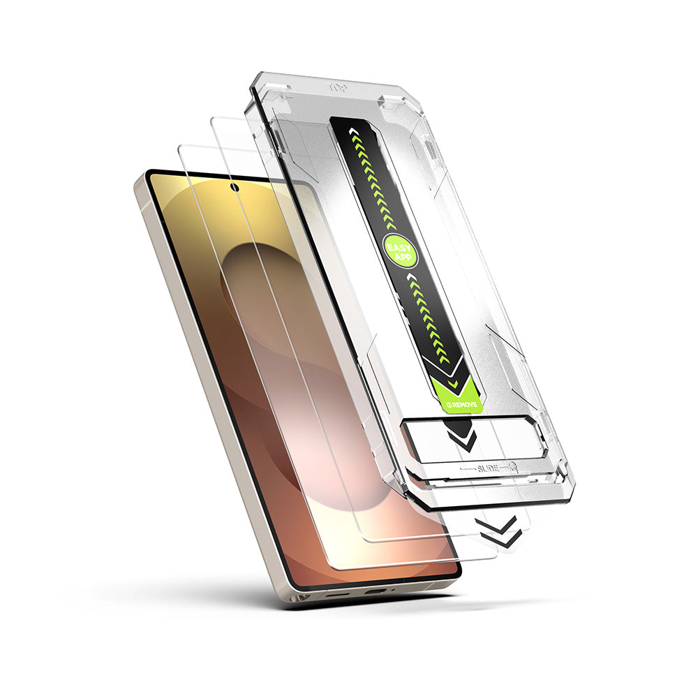 Techsuit TitanGlass CrystalHD Displayschutzfolie für Samsung Galaxy A56 A566 / S24 FE S721, gehärtetes Glas, Full Glue, 2er Set