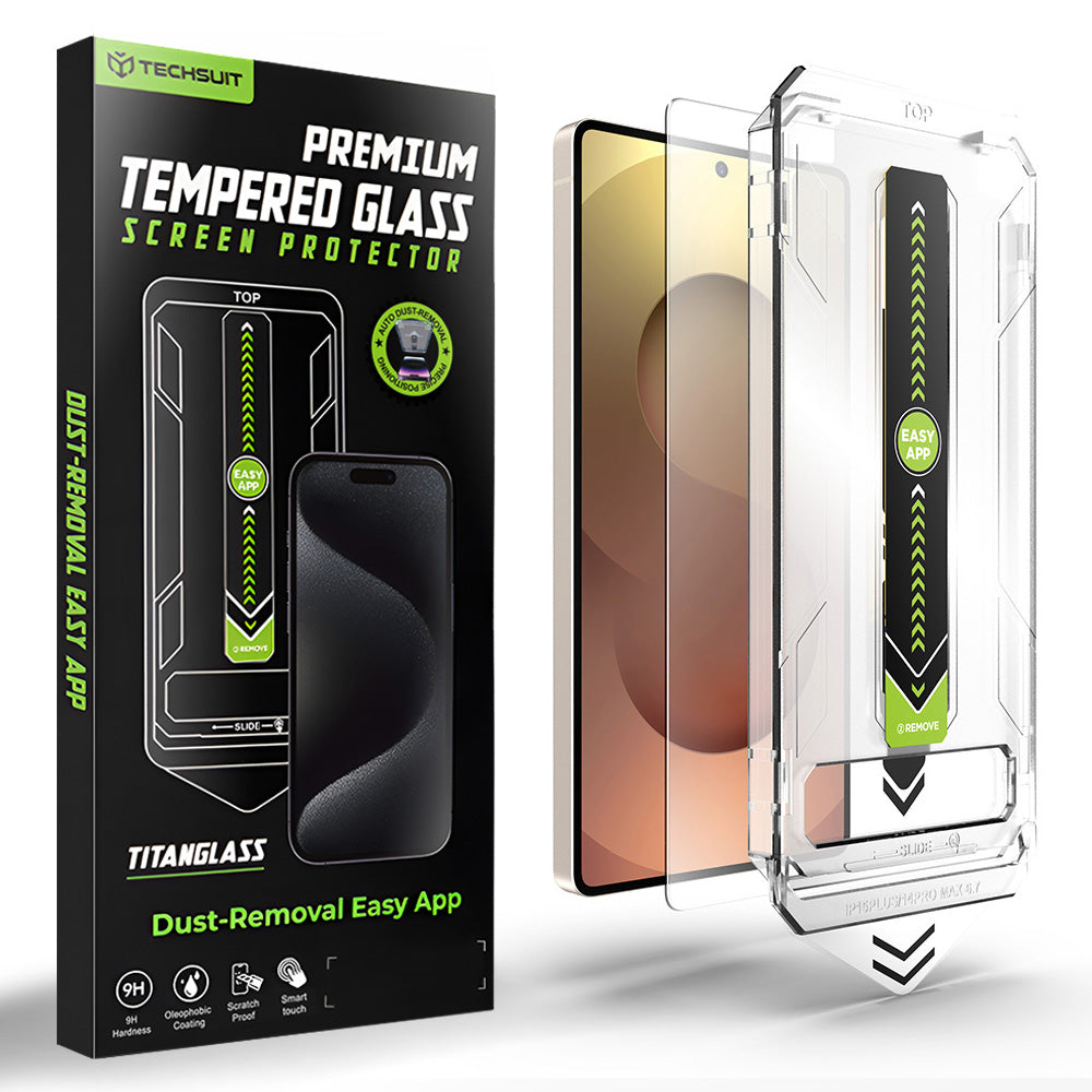 Schutzfolie Techsuit TitanGlass CrystalHD für Samsung Galaxy S26 Ultra S948, gehärtetes Glas, Vollverklebung