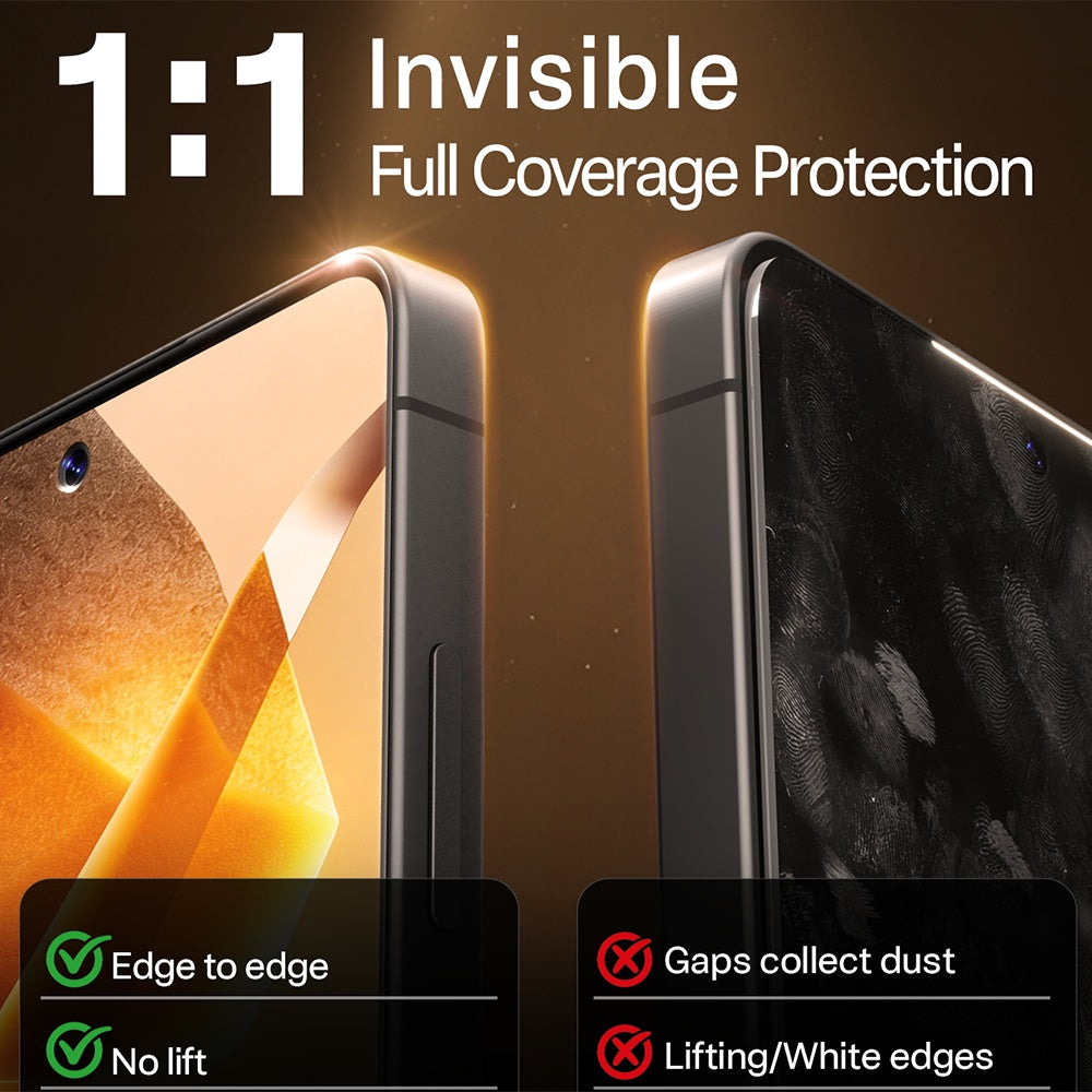 Schutzfolie Torras GlassGo Install Master für Samsung Galaxy S26 Plus S947, gehärtetes Glas, vollflächiger Kleber, transparent