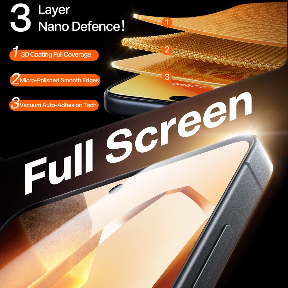 Schutzfolie Torras GlassGo Install Master für Samsung Galaxy S26 Ultra S948, gehärtetes Glas, Vollkleber, Transparent