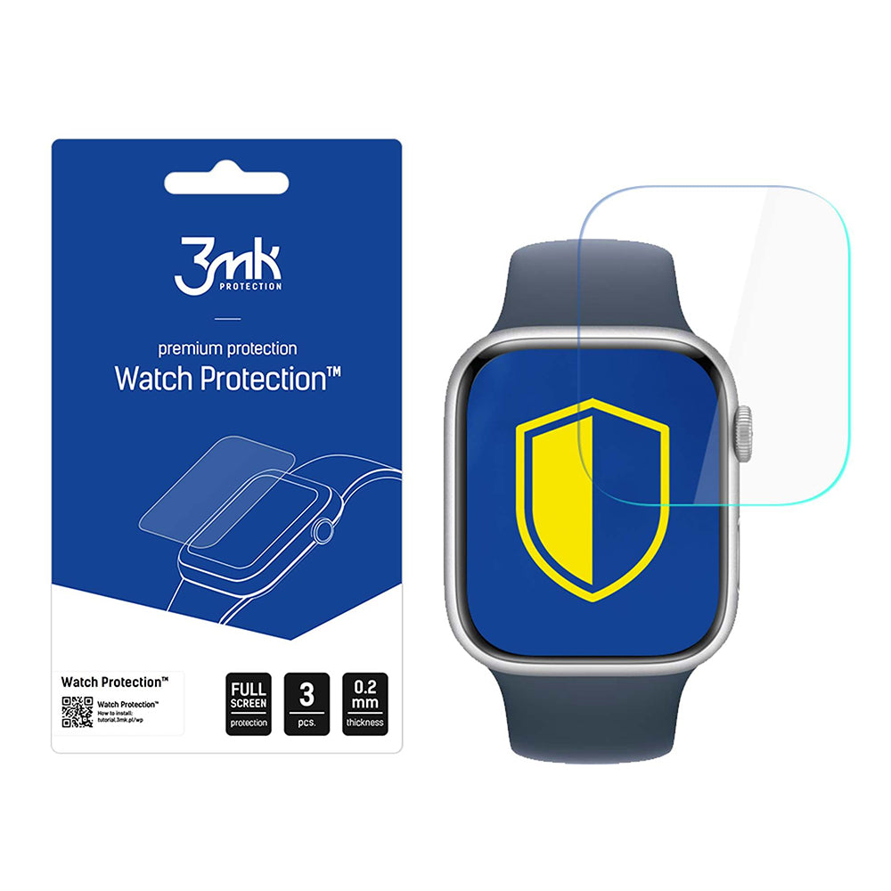 Schutzfolie 3MK Arc für Apple Watch Series 11 46mm, Set 3 Stück, Kunststoff