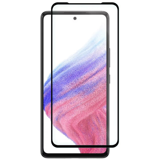 OEM Displayschutzfolie für Samsung Galaxy A53 5G A536, abgeschirmtes Glas, Vollverklebung, 5D, Schwarz