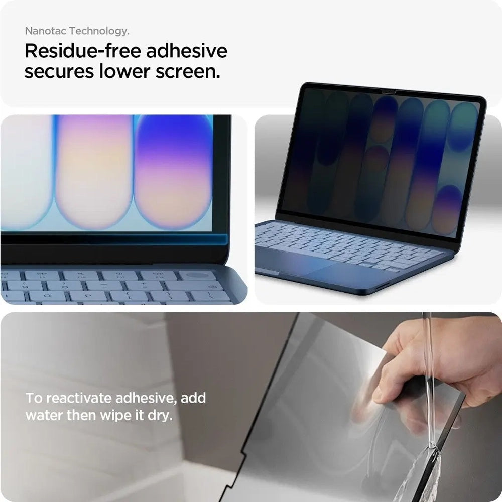 Privacy-Schutzfolie Spigen Safe View Magnetic für Apple MacBook Neo 13 Zoll, Kunststoff AFL11670