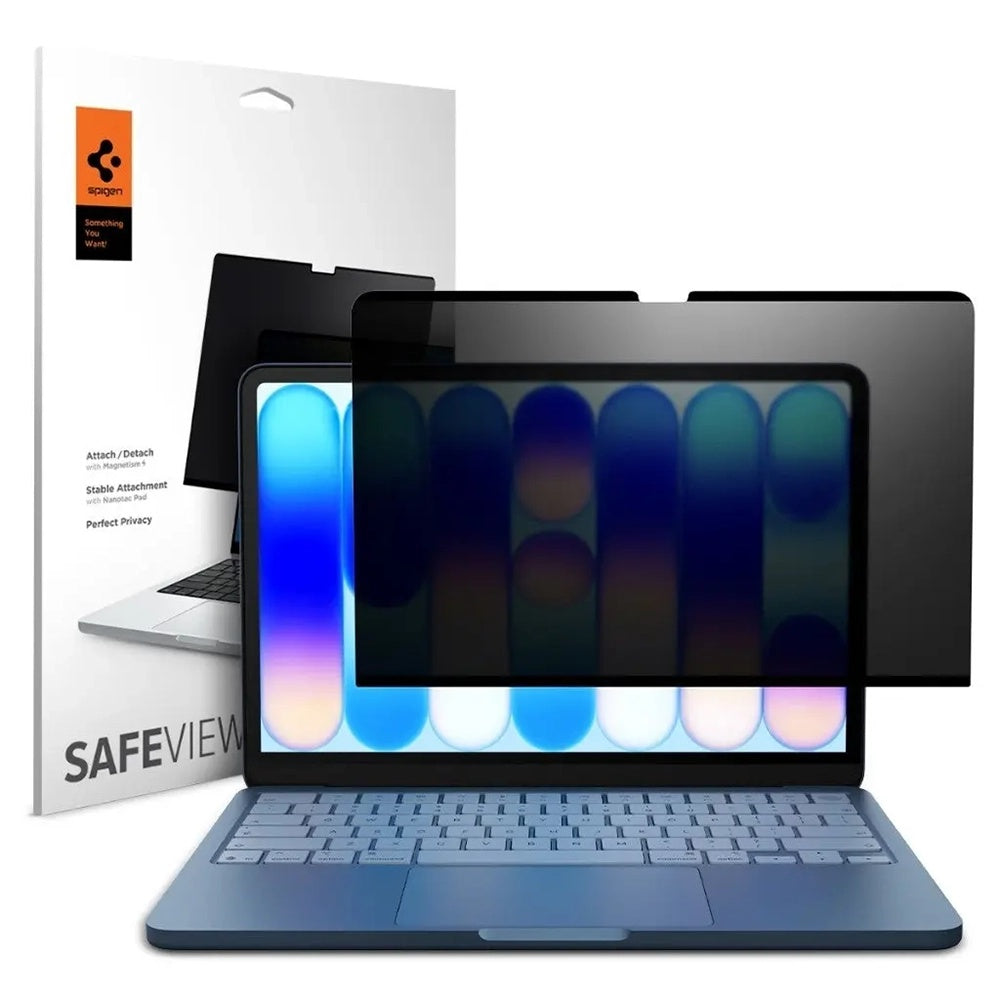 Privacy-Schutzfolie Spigen Safe View Magnetic für Apple MacBook Neo 13 Zoll, Kunststoff AFL11670