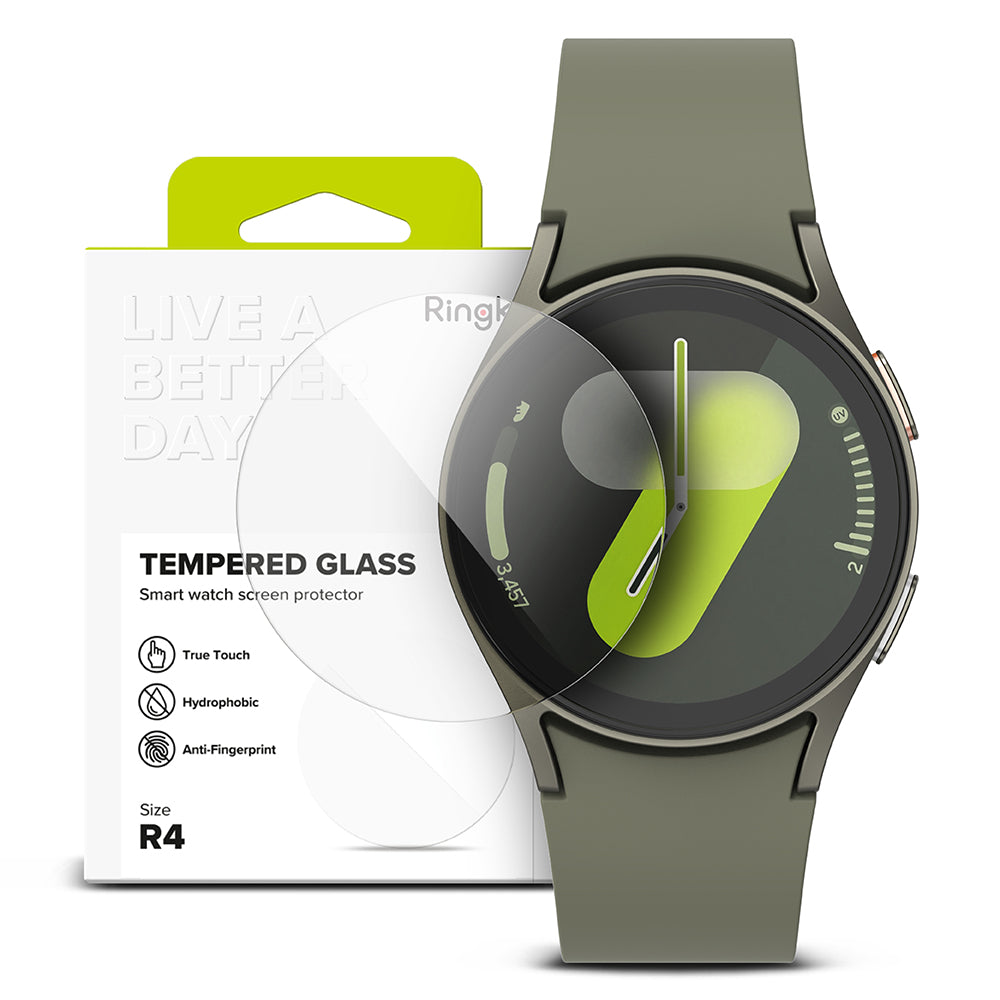 Ringke R4 Schutzfolie für Samsung Galaxy Watch7 40mm, 4er Set, Gehärtetes Glas