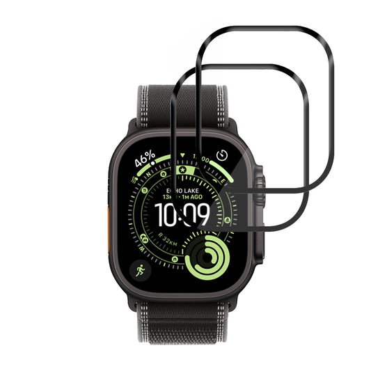 Schutzfolie Techsuit Nano Flex für Apple Watch Ultra Series, Set 2 Stück, Kunststoff, Schwarz