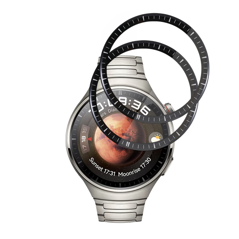 Schutzfolie Techsuit Nano Flex für Huawei Watch 4 Pro, Set mit 2 Stück, Kunststoff, Schwarz