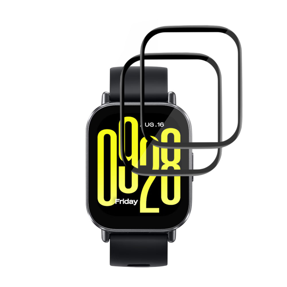Schutzfolie Techsuit Nano Flex für Xiaomi Redmi Watch 5 Active, Set mit 2 Stück, Kunststoff, Schwarz