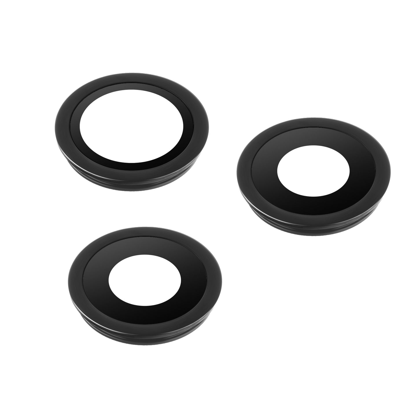 Rückkamera Glas Apple iPhone 11 Pro / 11 Pro Max, Wide + UltraWide + Telephoto, mit Rahmen (Innen), Schwarz