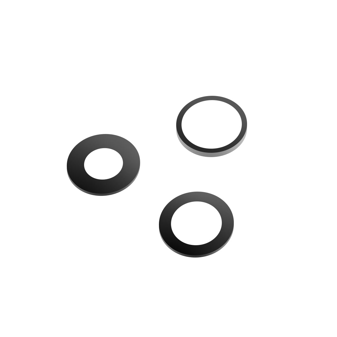 Rückkamera Glas Apple iPhone 14 Pro Max / 14 Pro, Wide + UltraWide + Telephoto, Schwarz