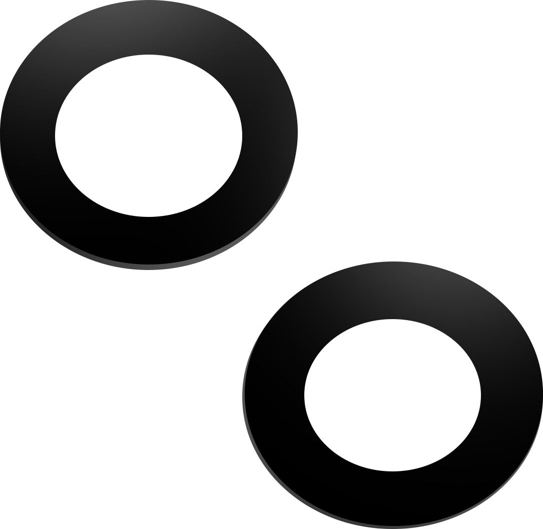 Rückkamera Glas Apple iPhone 14 Plus / 14, Wide + UltraWide, Schwarz