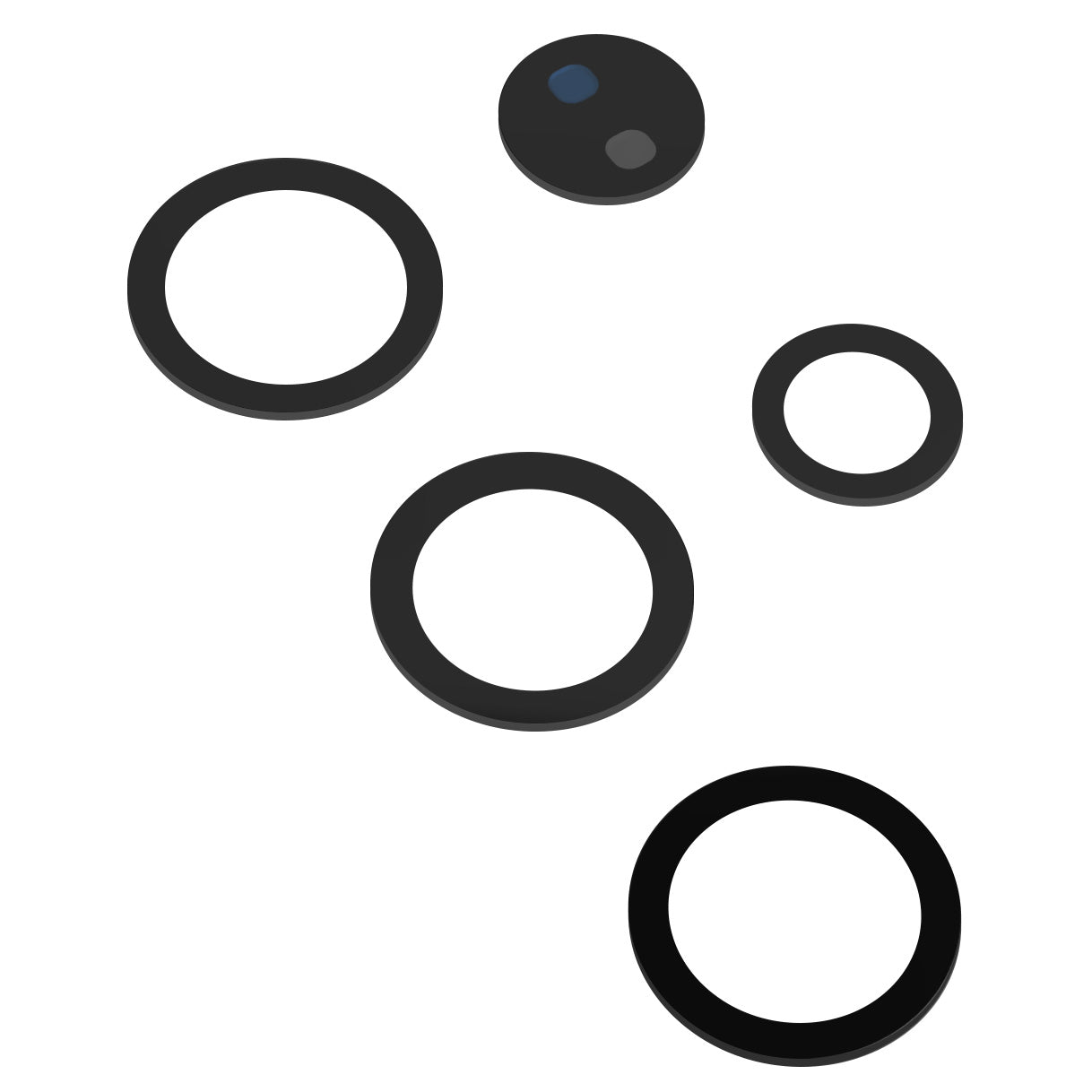 Samsung Galaxy S22 Ultra 5G S908 Rear Camera Glass, Laser + Telephoto + Telephoto Periscope + UltraWide + Wide, Black