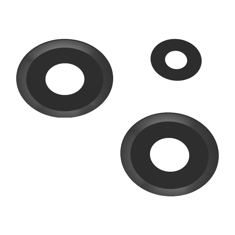 Rückkamera Glas Xiaomi Redmi Note 12 4G, Wide + UltraWide + Macro, Schwarz