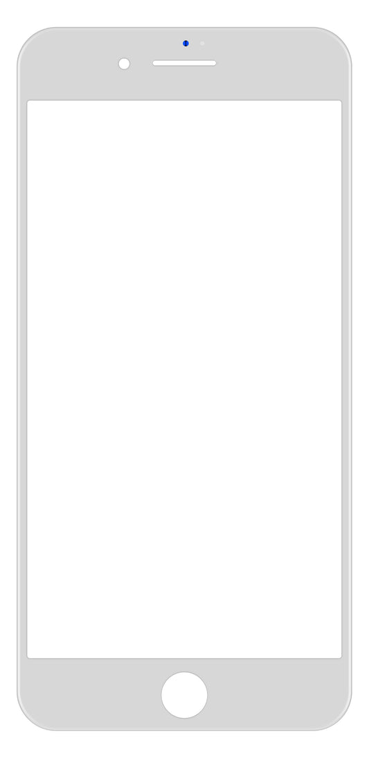 Apple iPhone 8 Plus Screen Glass with OCA Frame and Adhesive, White