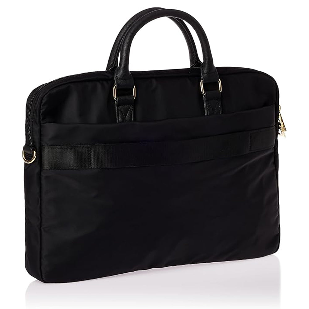 Guess Triangle Logo Tasche für 16-Zoll-Laptop, Schwarz