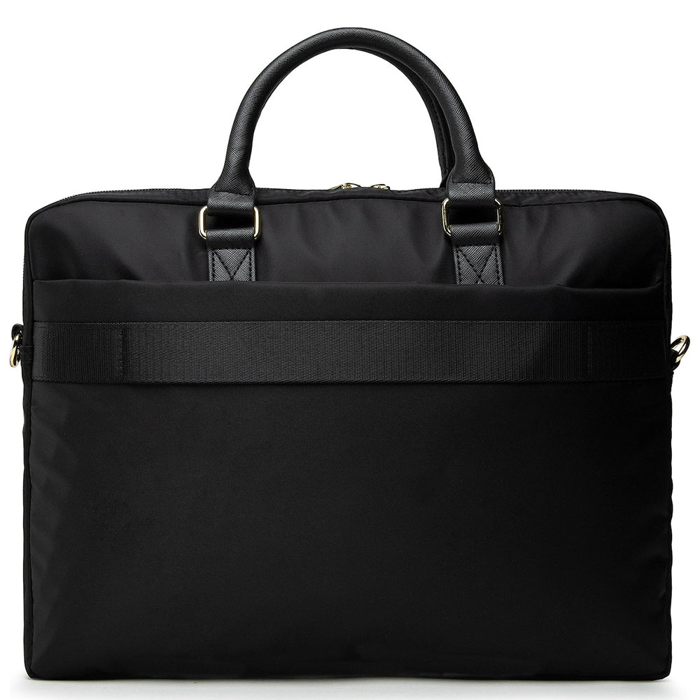 Guess Triangle Logo Tasche für 16-Zoll-Laptop, Schwarz