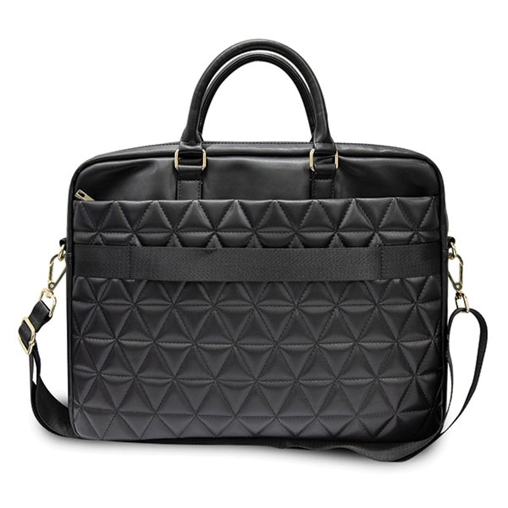 Guess Quilted Tasche für 15-Zoll-Laptop, Schwarz