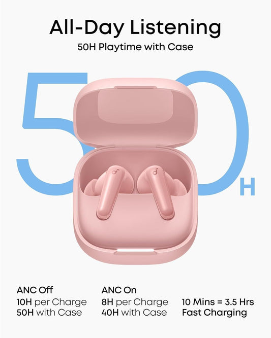 Handsfree Bluetooth Anker SoundCore R60i, TWS, ANC, Pink D1202G51