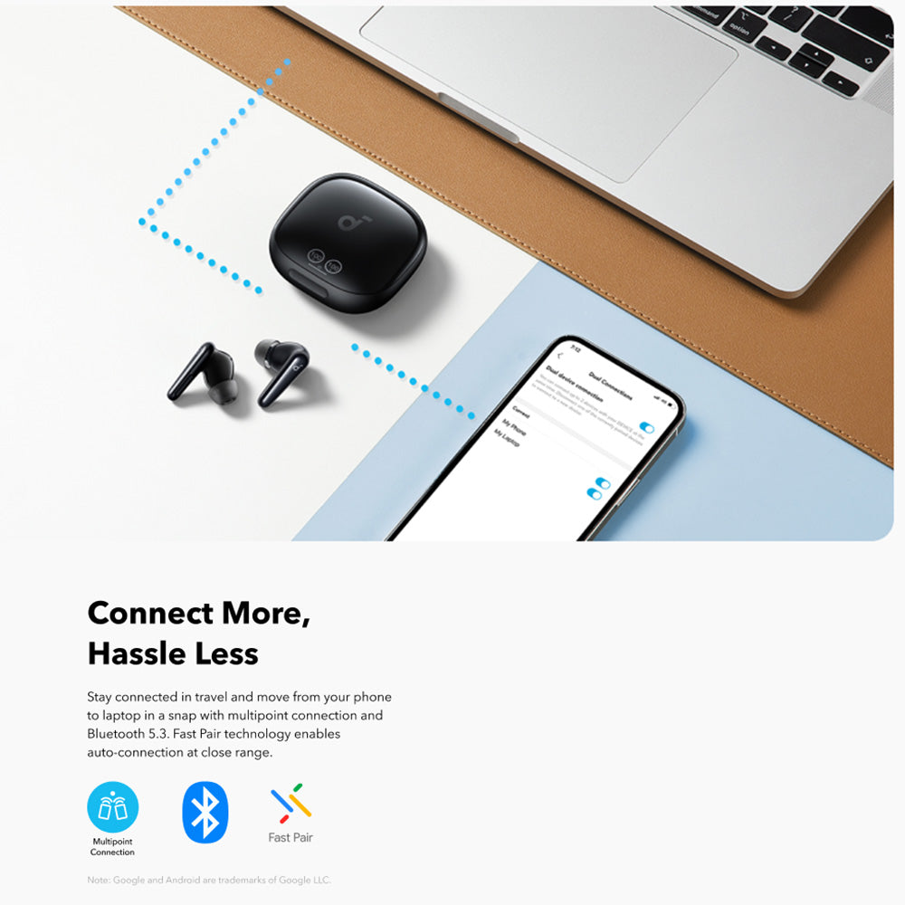 Handsfree Bluetooth Anker SoundCore Liberty 4 Pro NC, TWS, ANC, Schwarz A3954GF1