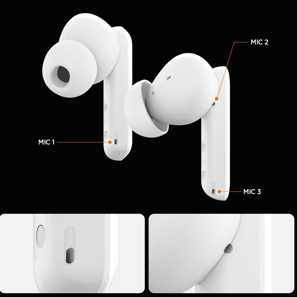 Handsfree Bluetooth Spigen SA2402, TWS, ANC, White ASD07964