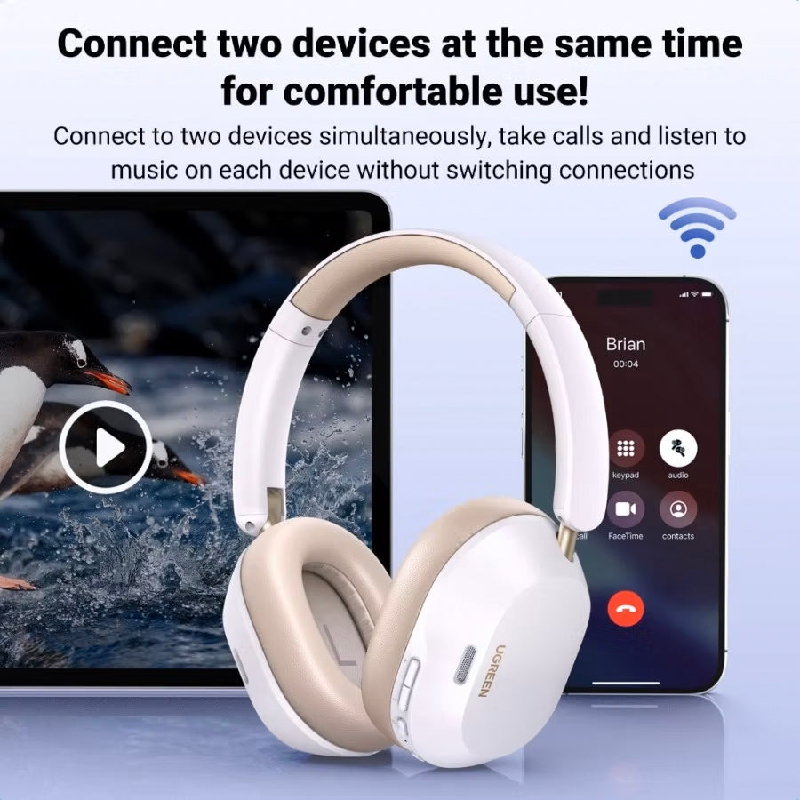 Handsfree Bluetooth UGREEN HiTune Max5C HP203, A2DP, ANC, Weiß