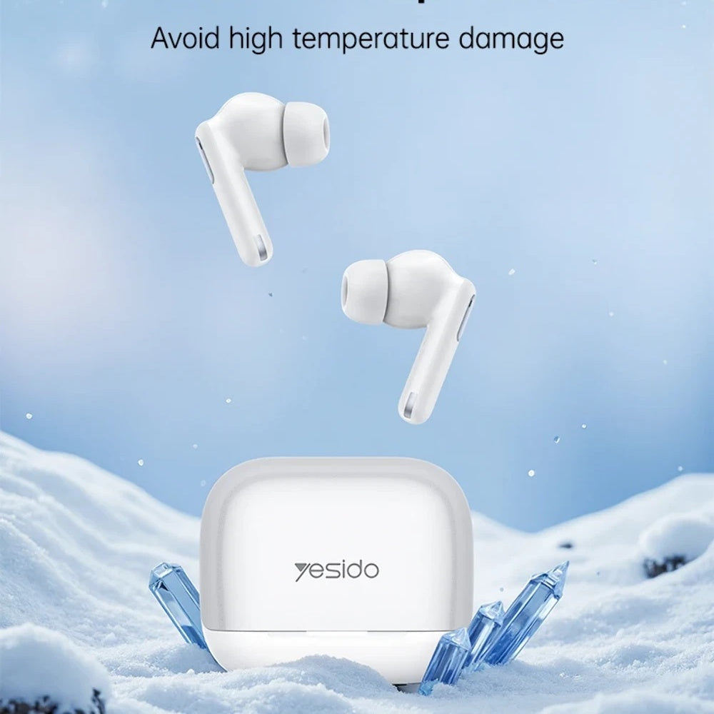 Handsfree Bluetooth Yesido TWS34, TWS, ANC, White