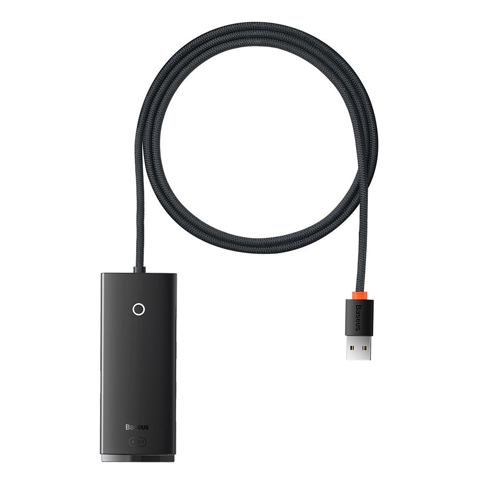 Baseus Lite USB-Hub, 4 x USB-A 3.0 - 1 x USB-C, 1m, Schwarz WKQX030101