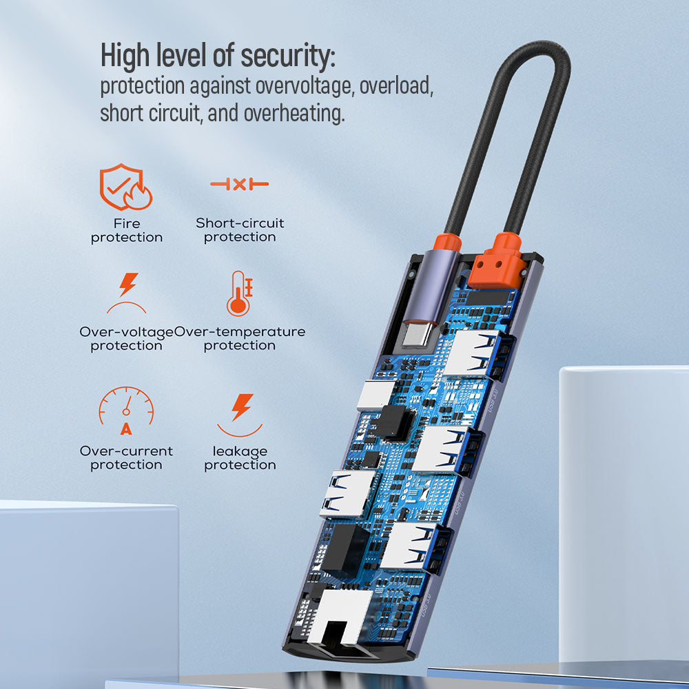 USB-C Hub ColorWay CW-HUB03, 6in1, Silber