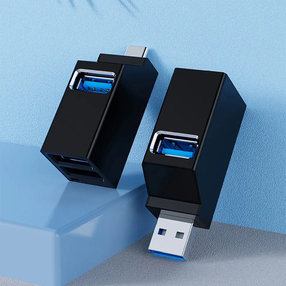 USB-C Hub Techsuit H10 EchoLink, 3in1, Schwarz
