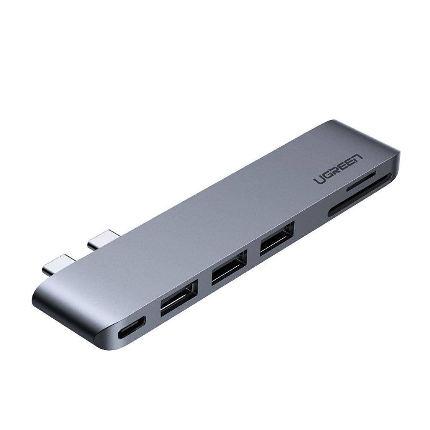 UGREEN CM251 USB-C Hub für Apple MacBook Pro / Air, 3 x USB-A 3.0 - 1 x USB-C - 1 x SD - 1 x microSD, Grau