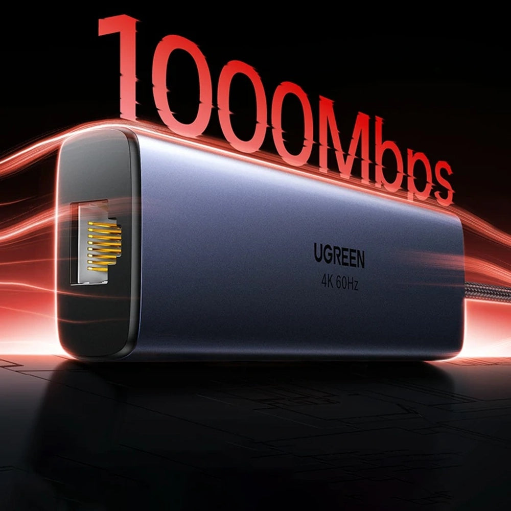 Hub USB-C UGREEN CM512 (75643), 6in1, Grau