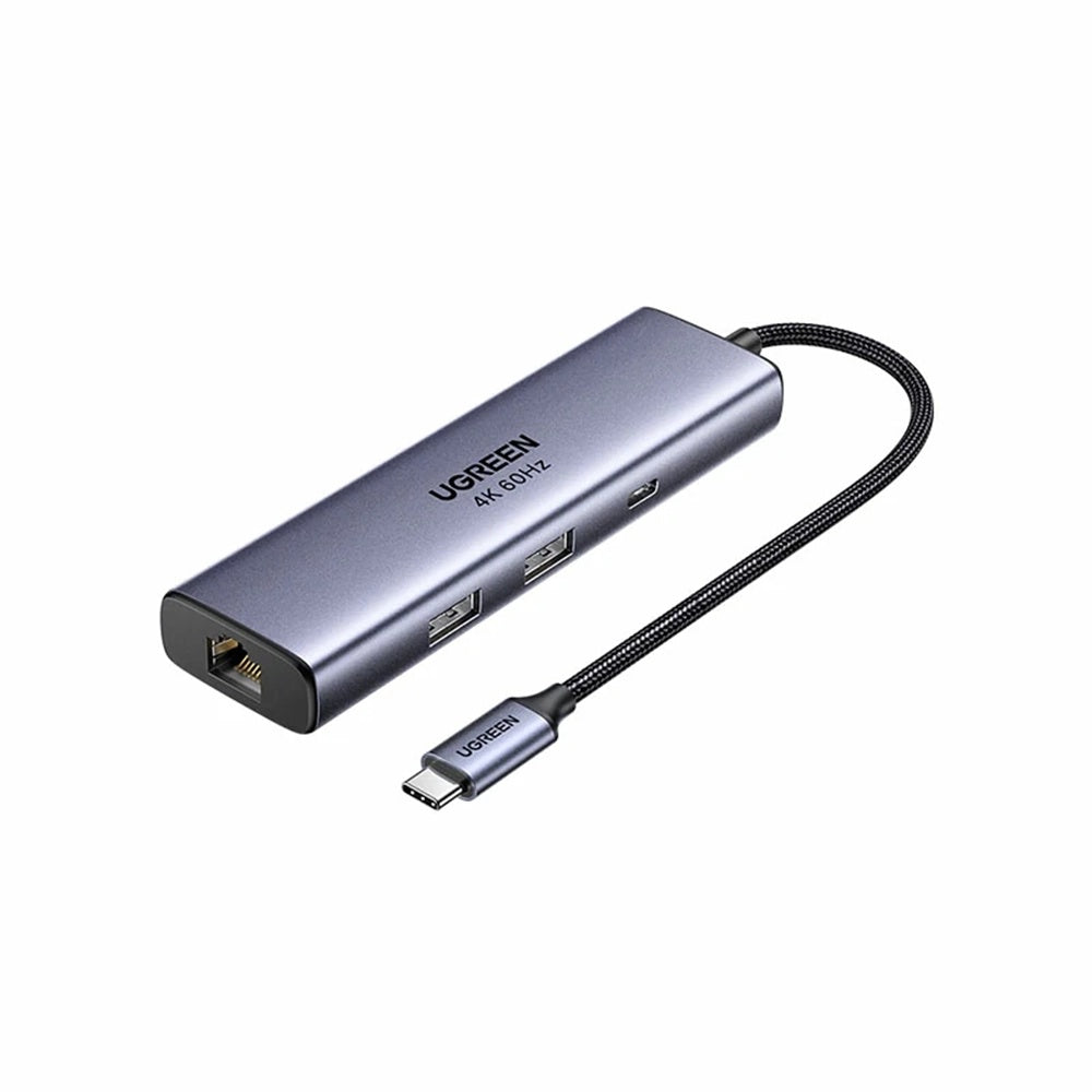 Hub USB-C UGREEN CM512 (75643), 6in1, Grau