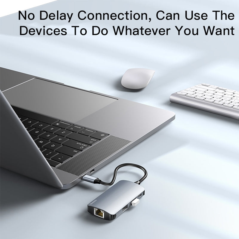 USB-C Hub Yesido HB15, 6in1, Grau