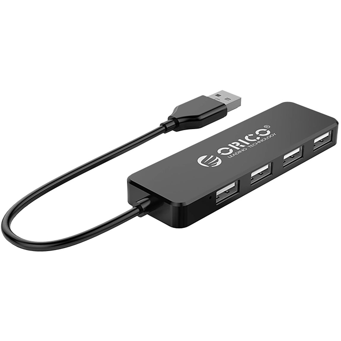 Orico FL01 USB Hub, 4 x USB-A, Black