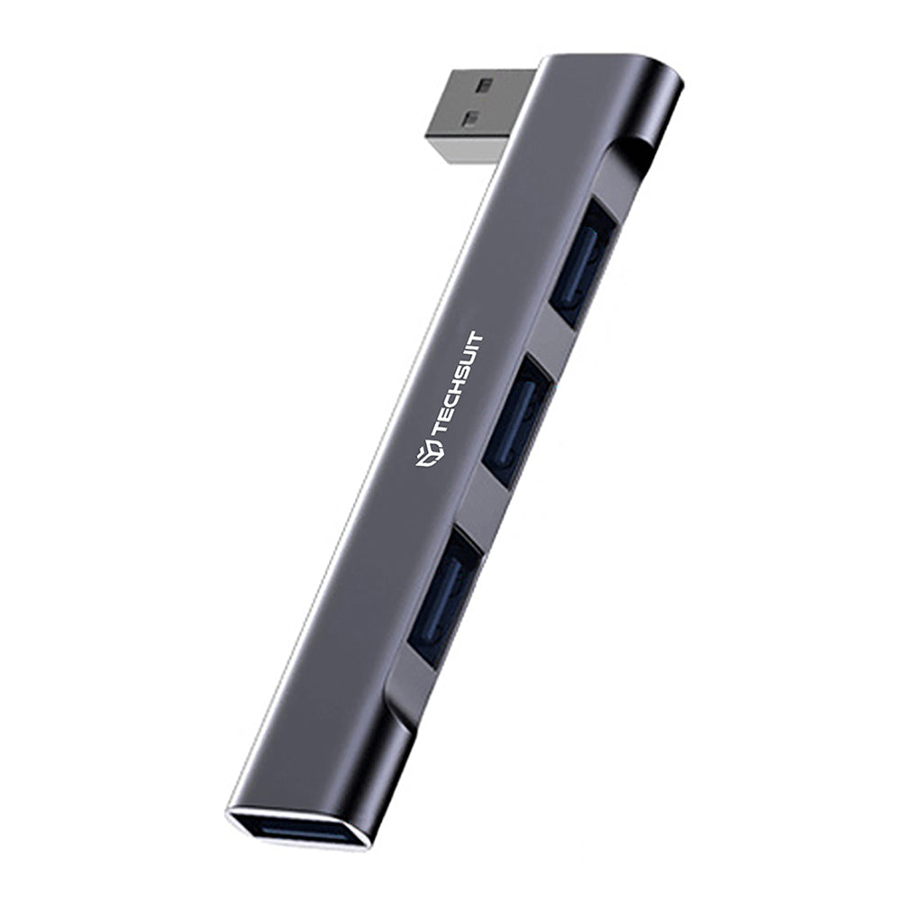 USB-Hub Techsuit H14 ZenithDock, 4in1, Grau