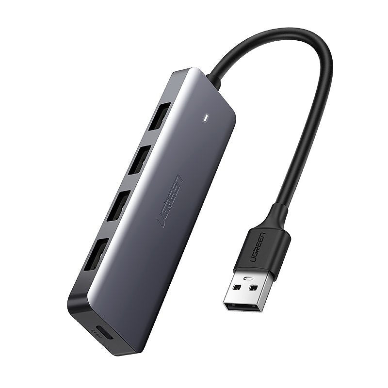 USB-Hub UGREEN CM219, 4 x USB-A 3.0 - 1 x USB-C, Grau