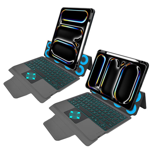 Tastaturhülle für Apple iPad Pro 11 (2024), Techsuit, KeyTab Pro, Schwarz