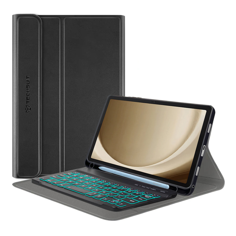 Tastaturhülle für Samsung Galaxy Tab A9+, Techsuit, CozyTab, Schwarz