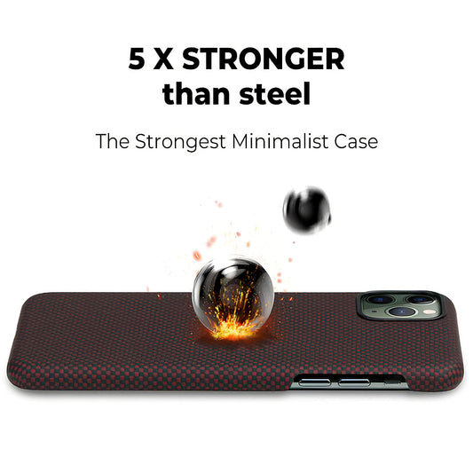Tasche für Apple iPhone 11 Pro Max, Pitaka, MagEZ Car Plain, Schwarz KI1104M