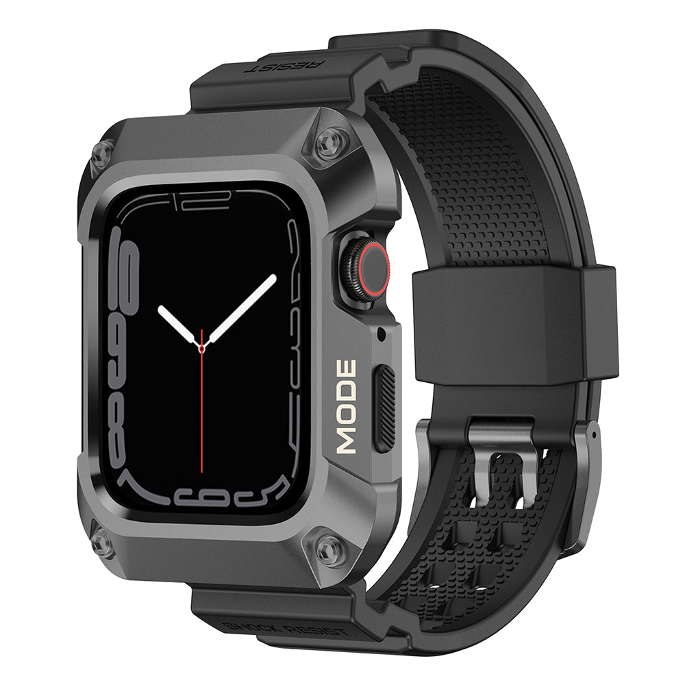 Lito RuggedArmor Armband für Apple Watch 44mm Serie, Grau